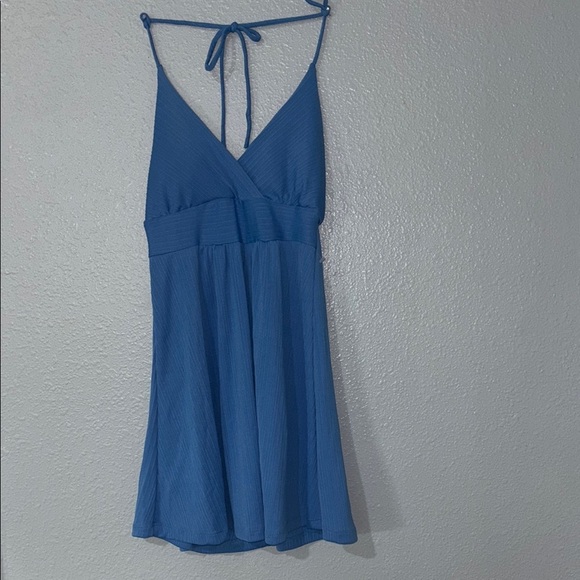 Studio Dresses & Skirts - Studio F Fashion USA Blue Pleated Tie Front Sundress